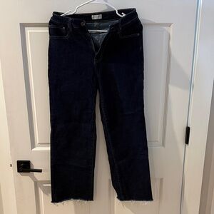 Classic Dark Blue Straight Leg Jeans